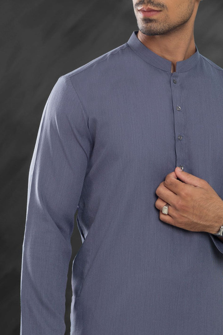 Blended Grey Kurta - Almirah