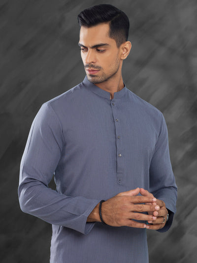 Blended Grey Kurta - Almirah