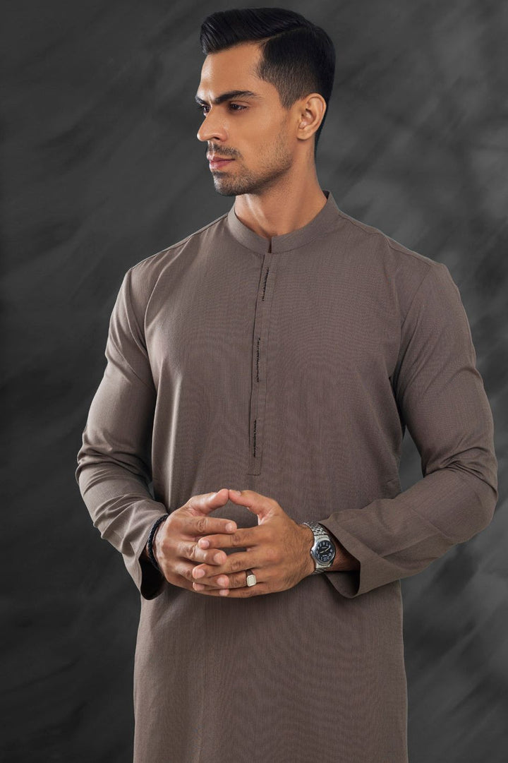 Blended Brown Kurta - Almirah