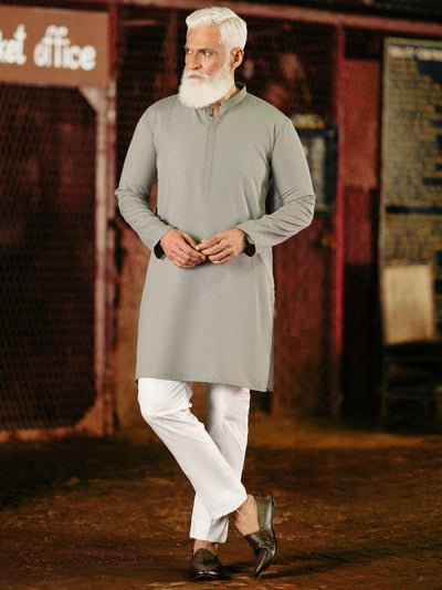 Blended Grey Kurta - Almirah