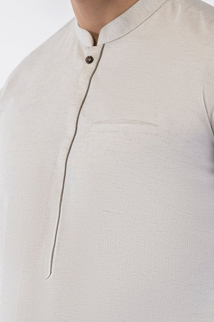Blended Light Grey Kurta - Almirah