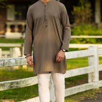 Blended Brown Kurta - Almirah