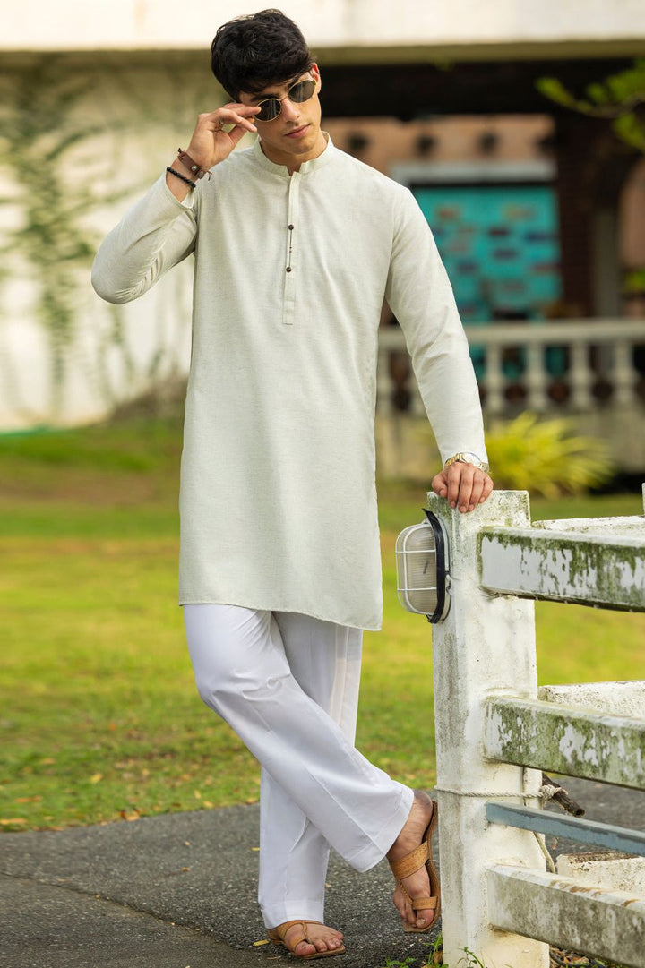 Blended Cream Kurta - Almirah