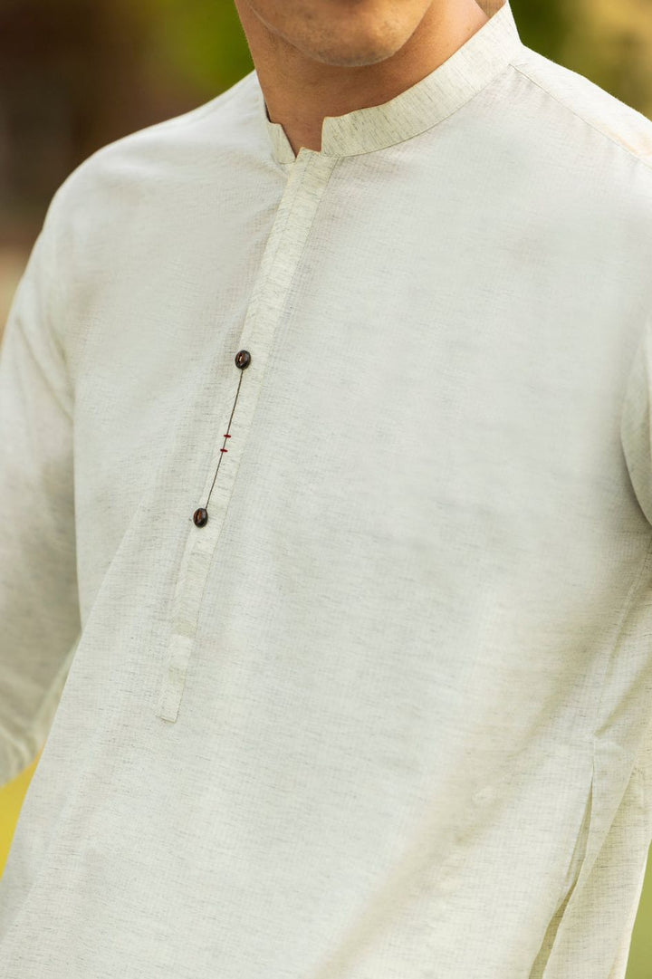 Blended Cream Kurta - Almirah
