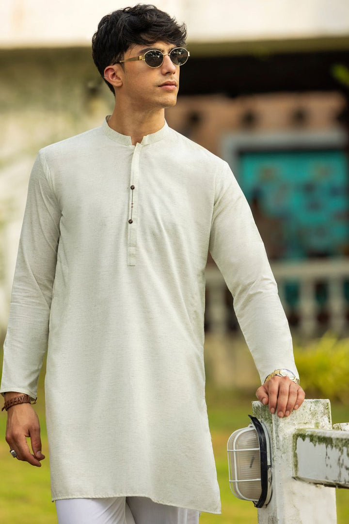Blended Cream Kurta - Almirah