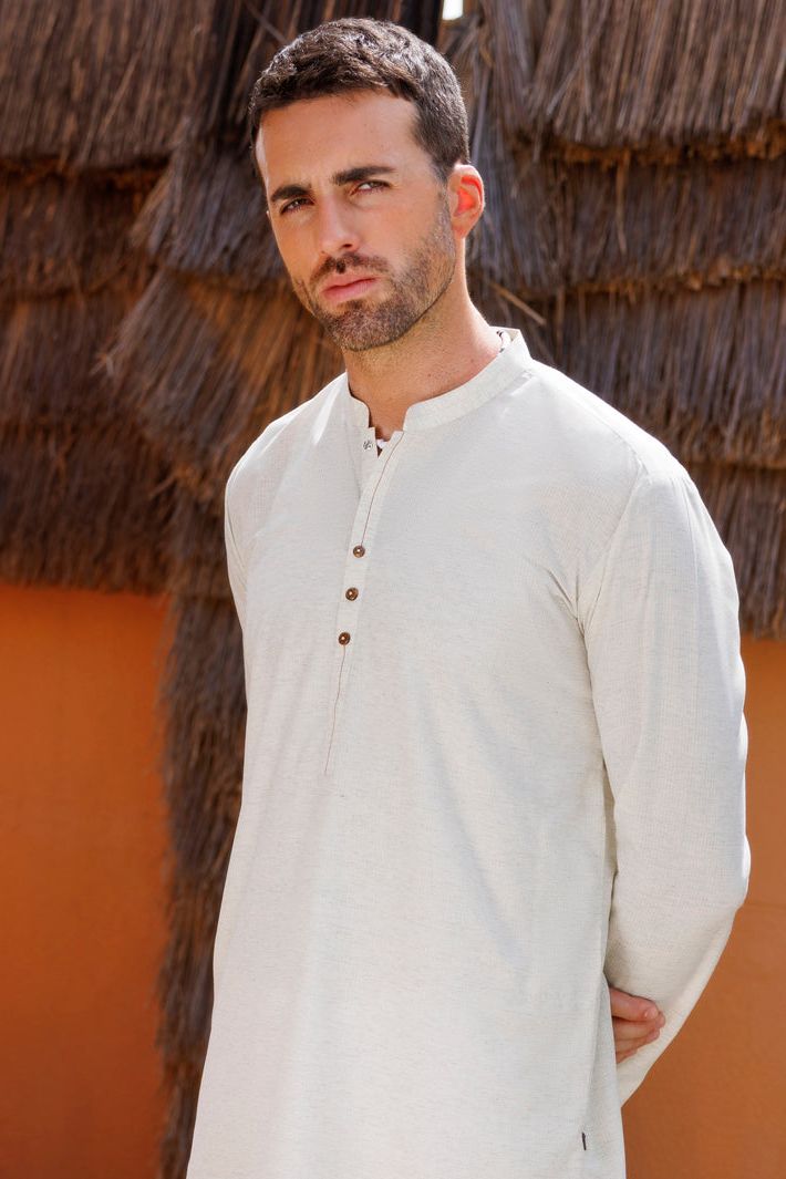 Blended Cream Kurta - Almirah