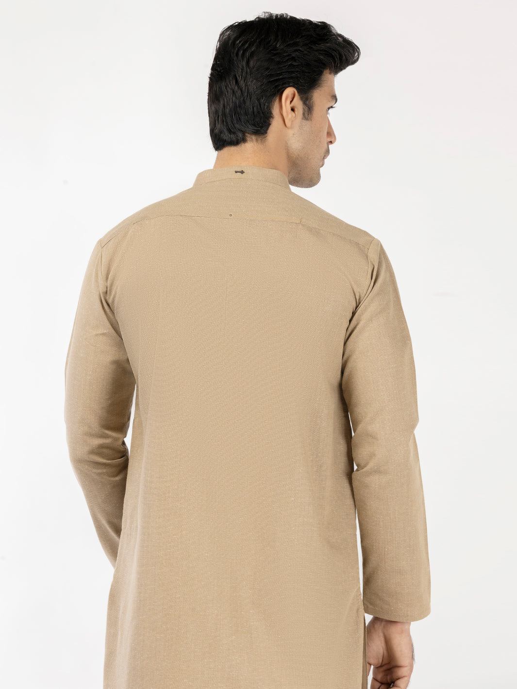 Blended Fawn Kurta - J. Junaid Jamshed