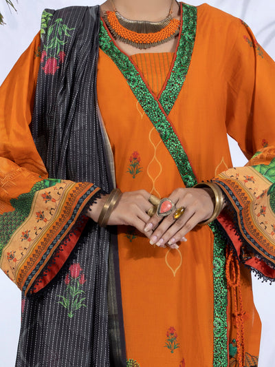 Lawn Terracotta Stitched Suit - Almirah