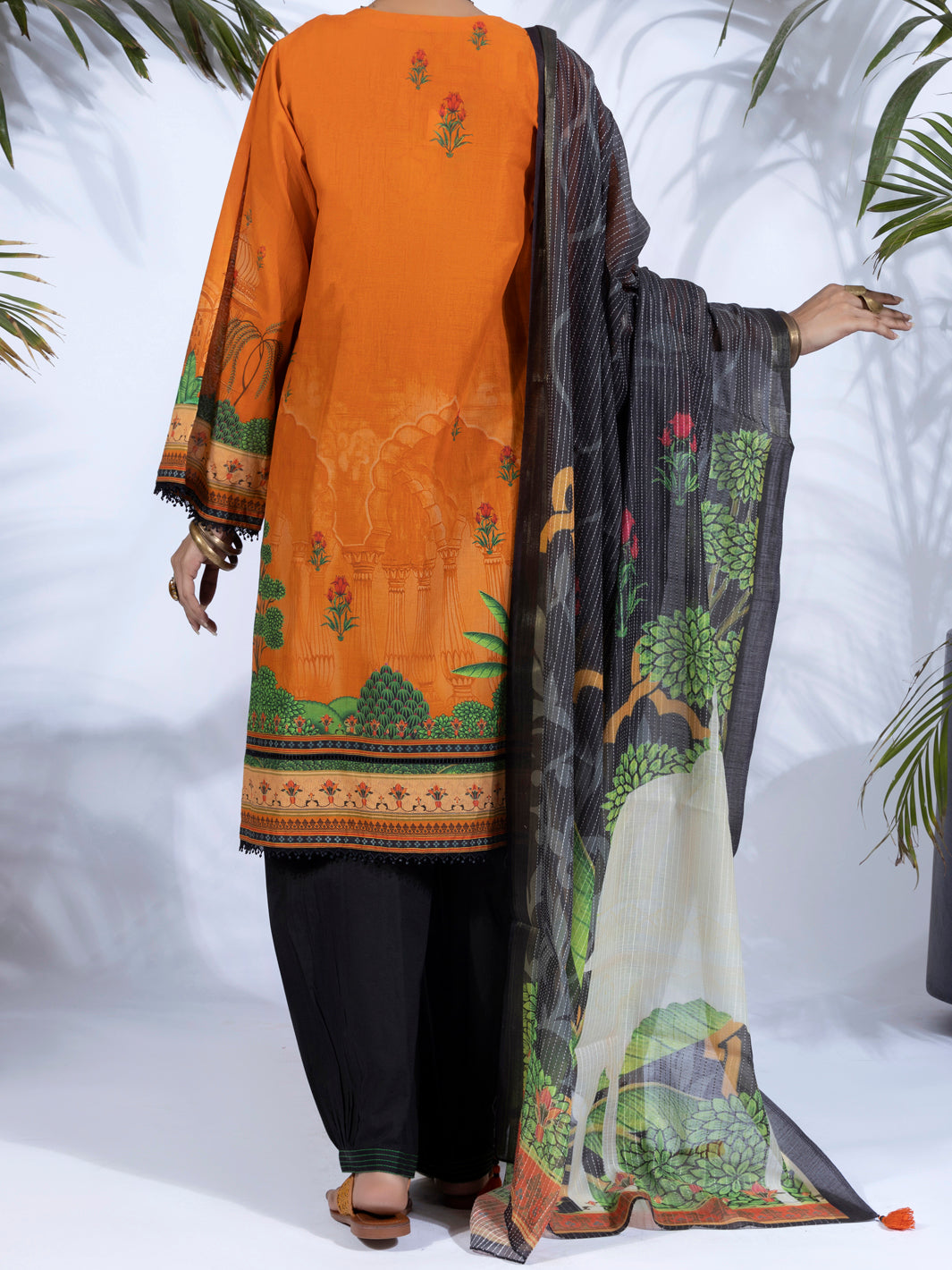 Lawn Terracotta Stitched Suit - Almirah