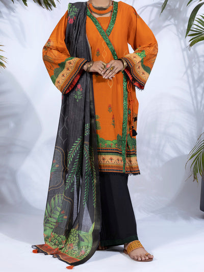 Lawn Terracotta Stitched Suit - Almirah