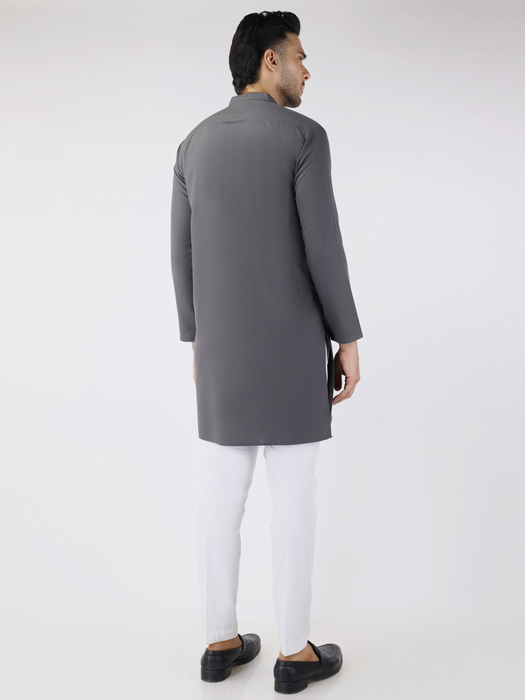 Blended Grey Kurta - Almirah