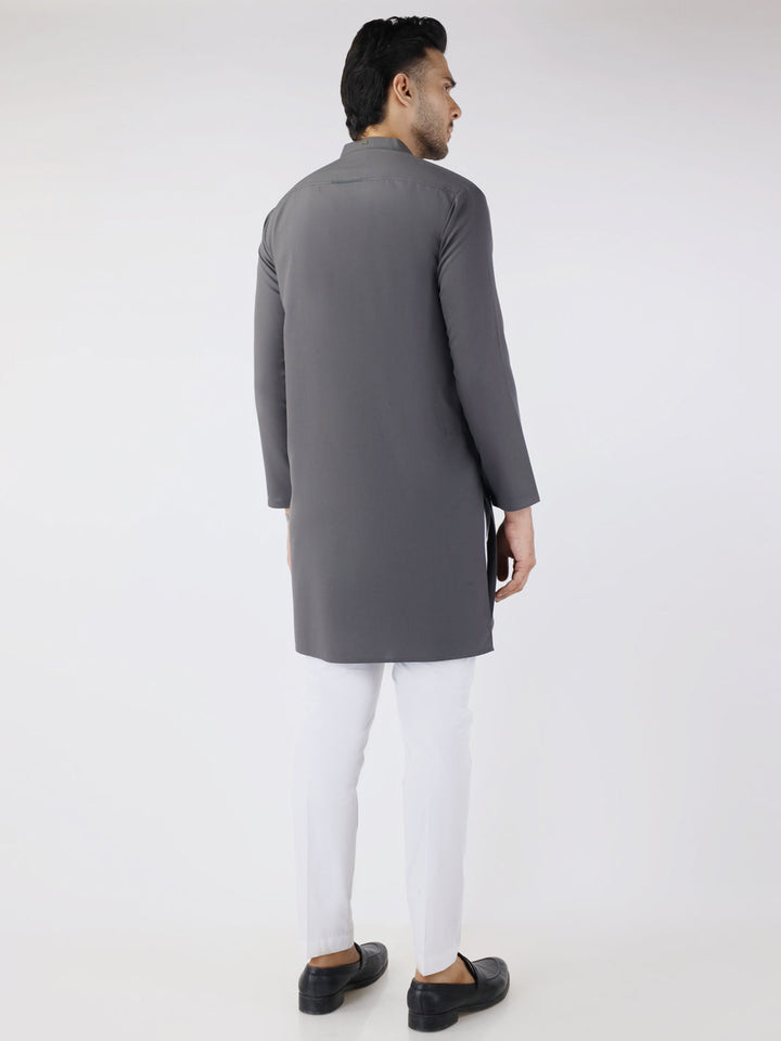 Blended Grey Kurta - Almirah