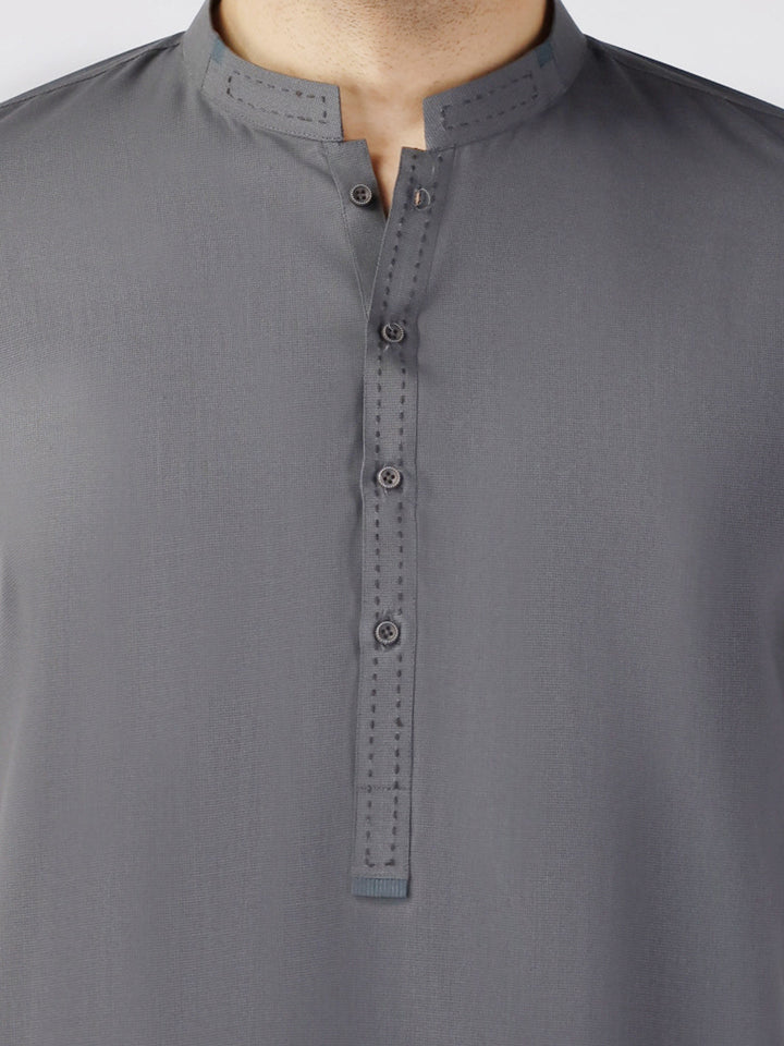 Blended Grey Kurta - Almirah