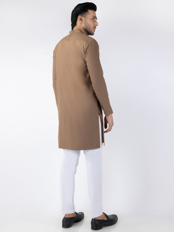 Blended Brown Kurta - Almirah