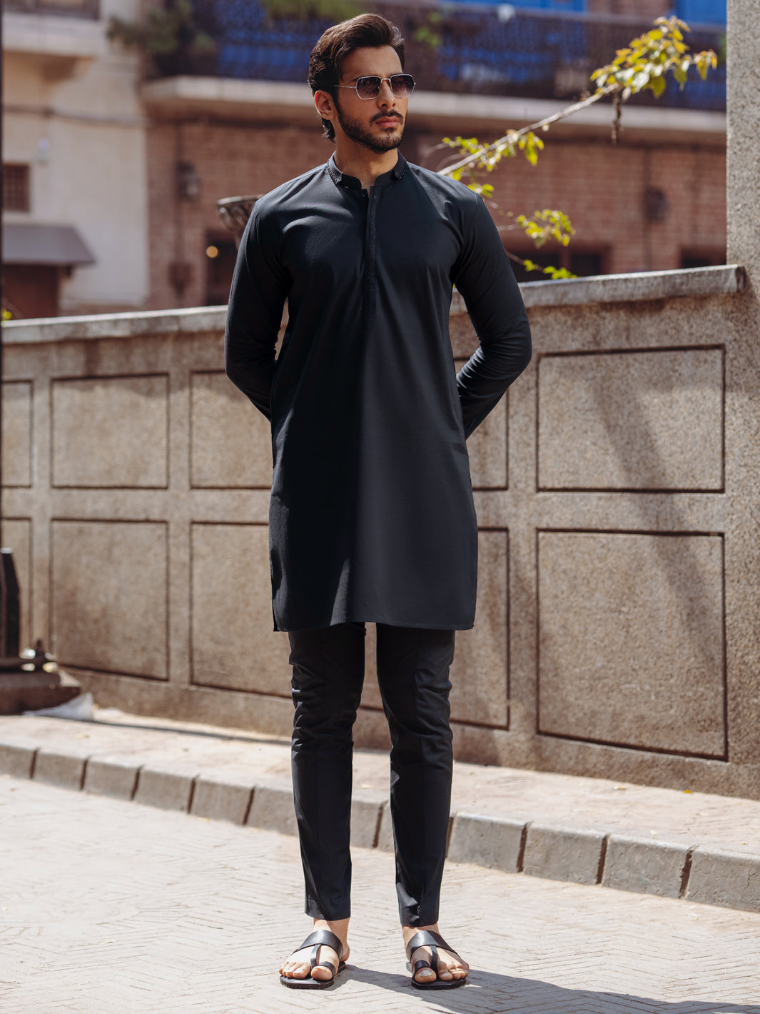 Cotton Black Kurta - Almirah