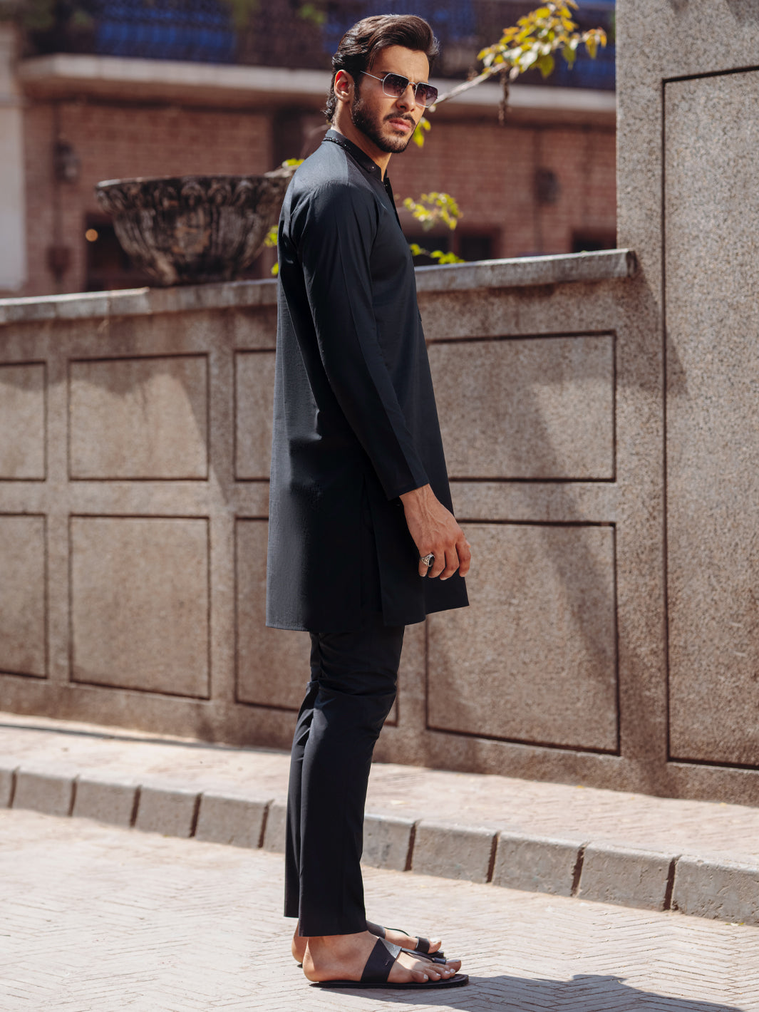 Cotton Black Kurta - Almirah