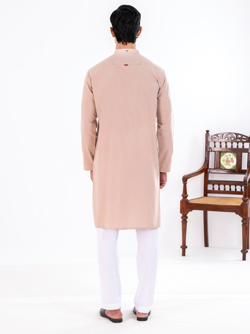 Blended Beige Kurta - Almirah