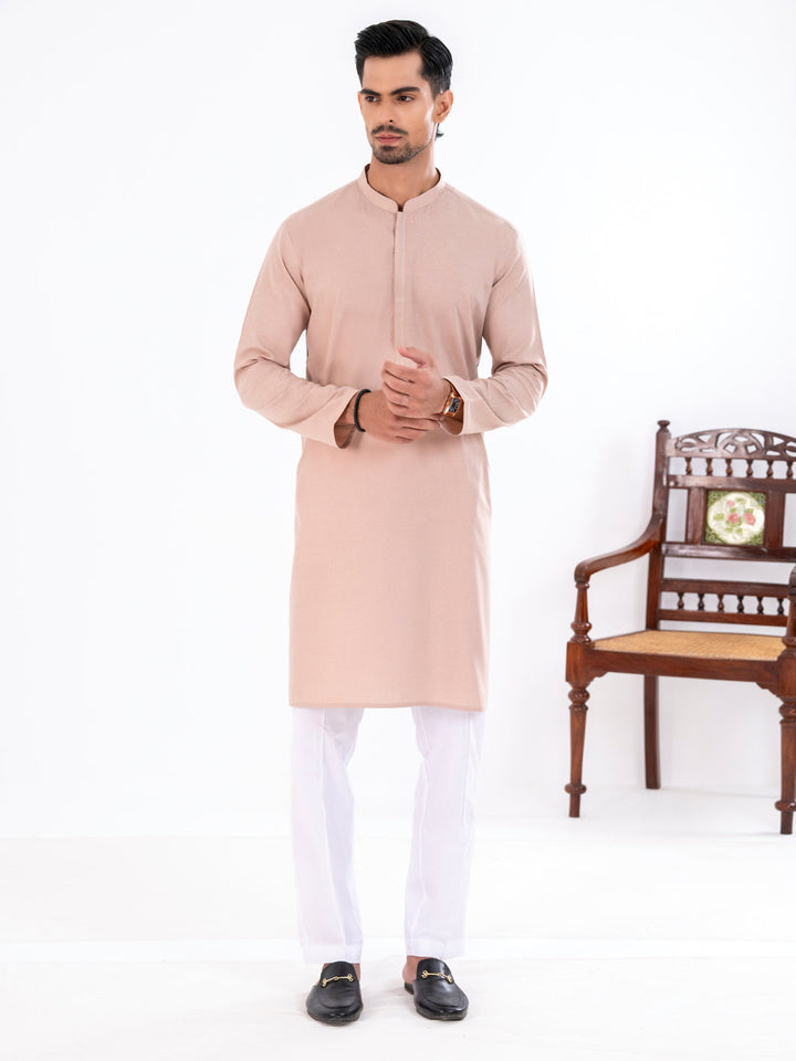 Blended Beige Kurta - Almirah