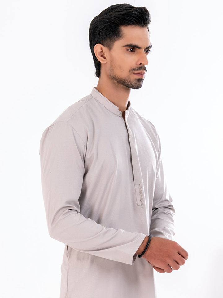 Blended Ash Grey Kurta - Almirah