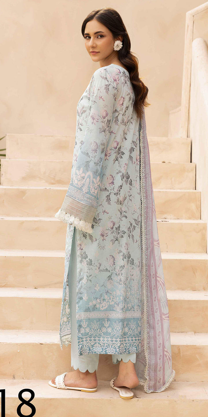 Lawn Mint Stitched Suit - Kesariya Vol III by Nureh