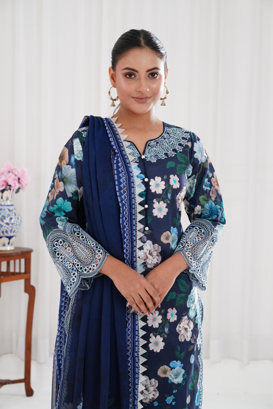 Floral Blush - Farasha Printed Essentials Stitched
