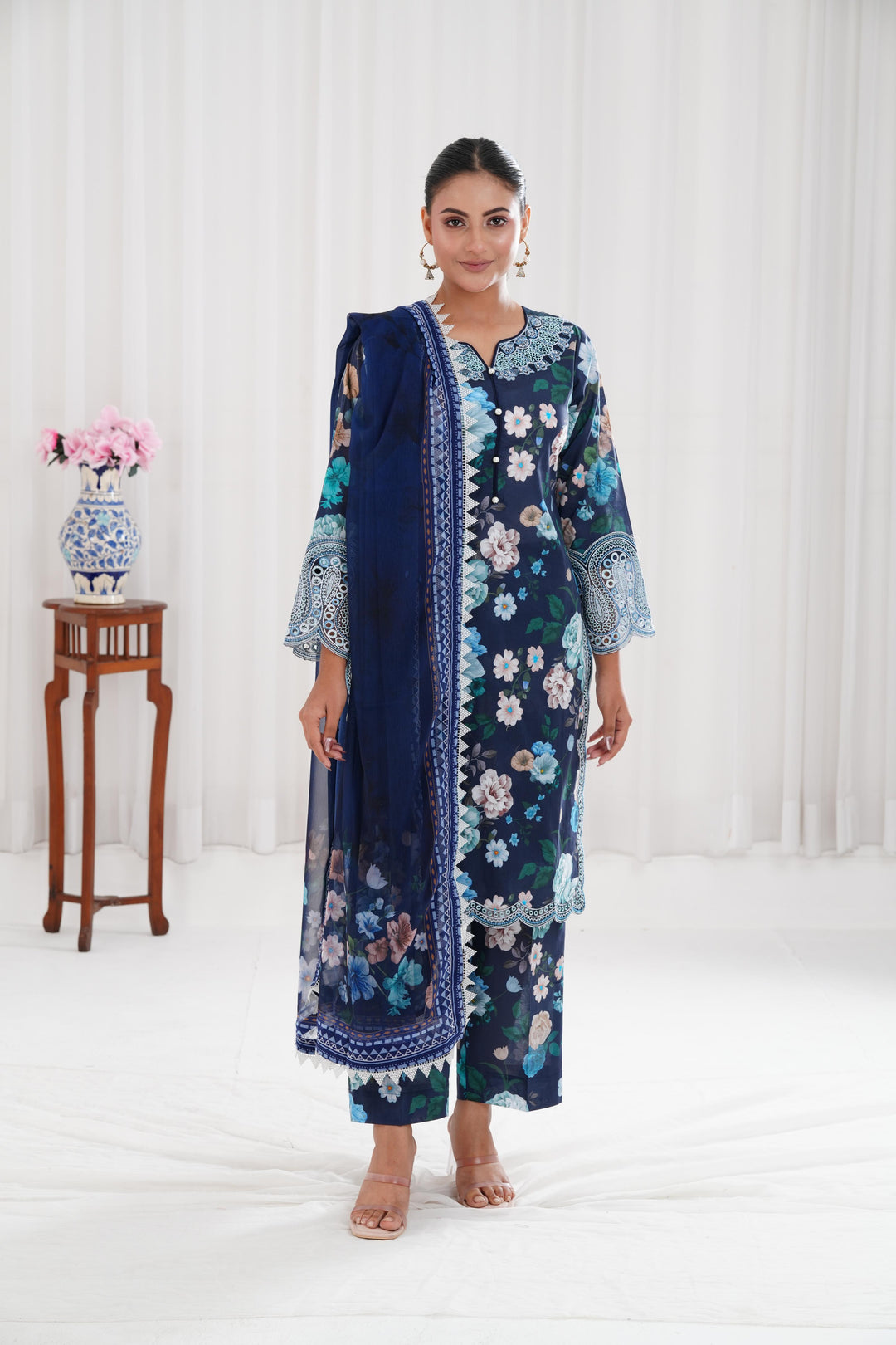 Floral Blush - Farasha Printed Essentials Stitched