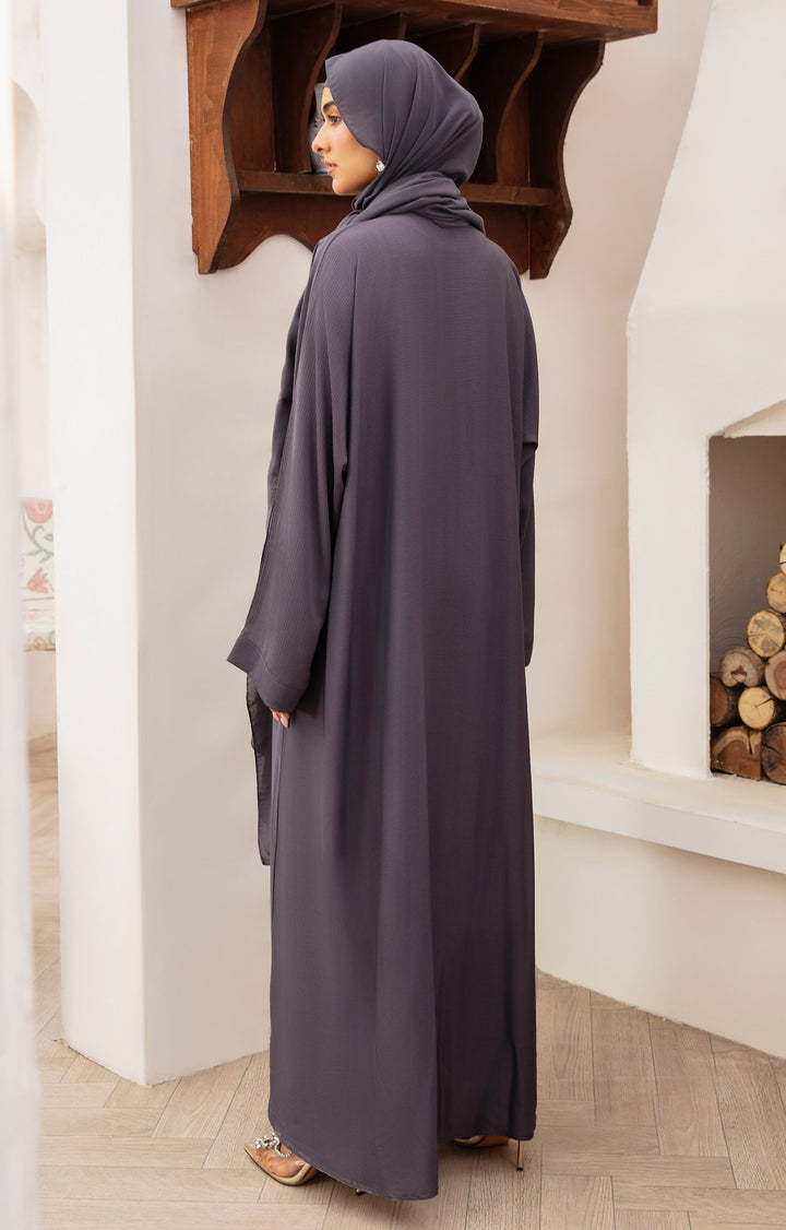 Grey Melange Abaya
