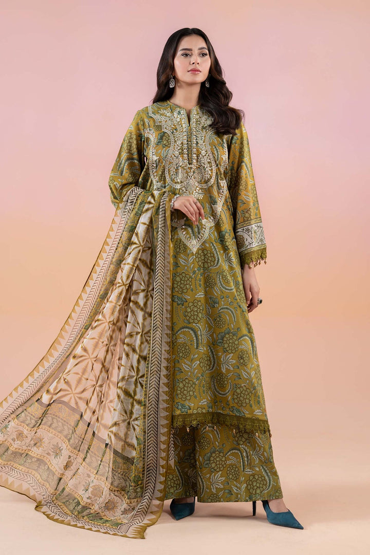 Printed Lawn Mehndi Stitched Suit - Maria B M Prints