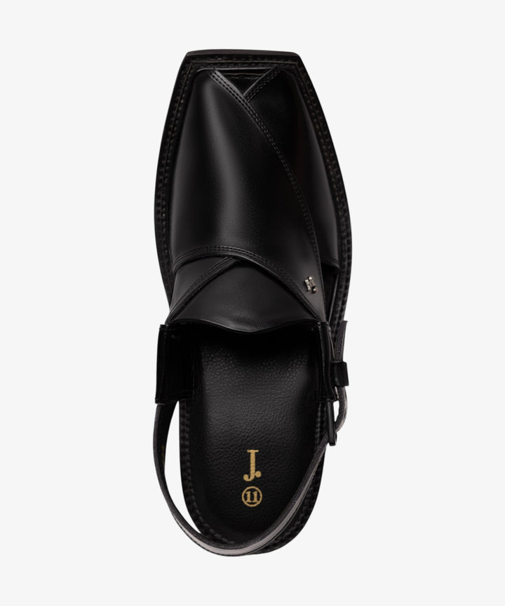 Black Peshawari Chappal - J. Junaid Jamshed