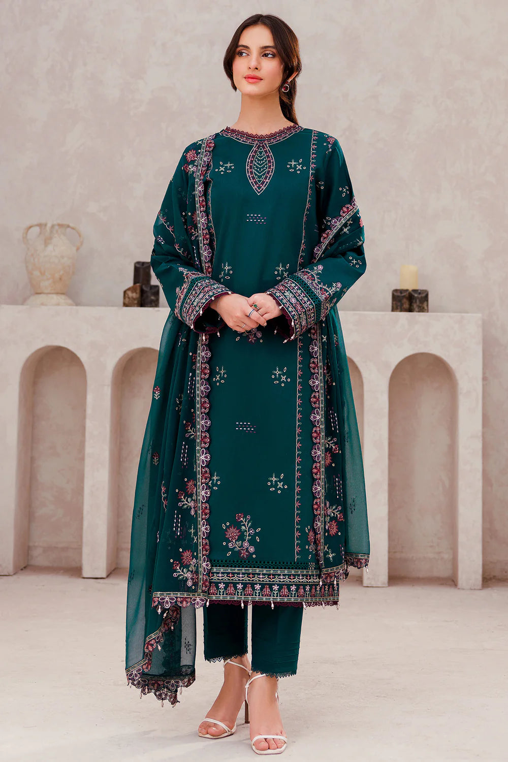 Jade Bliss - Bahaar Embroidered Eid Lawn Stitched