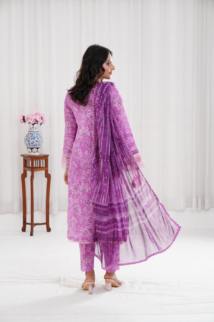 Lavender Rush - Farasha Printed Essentials Stitched