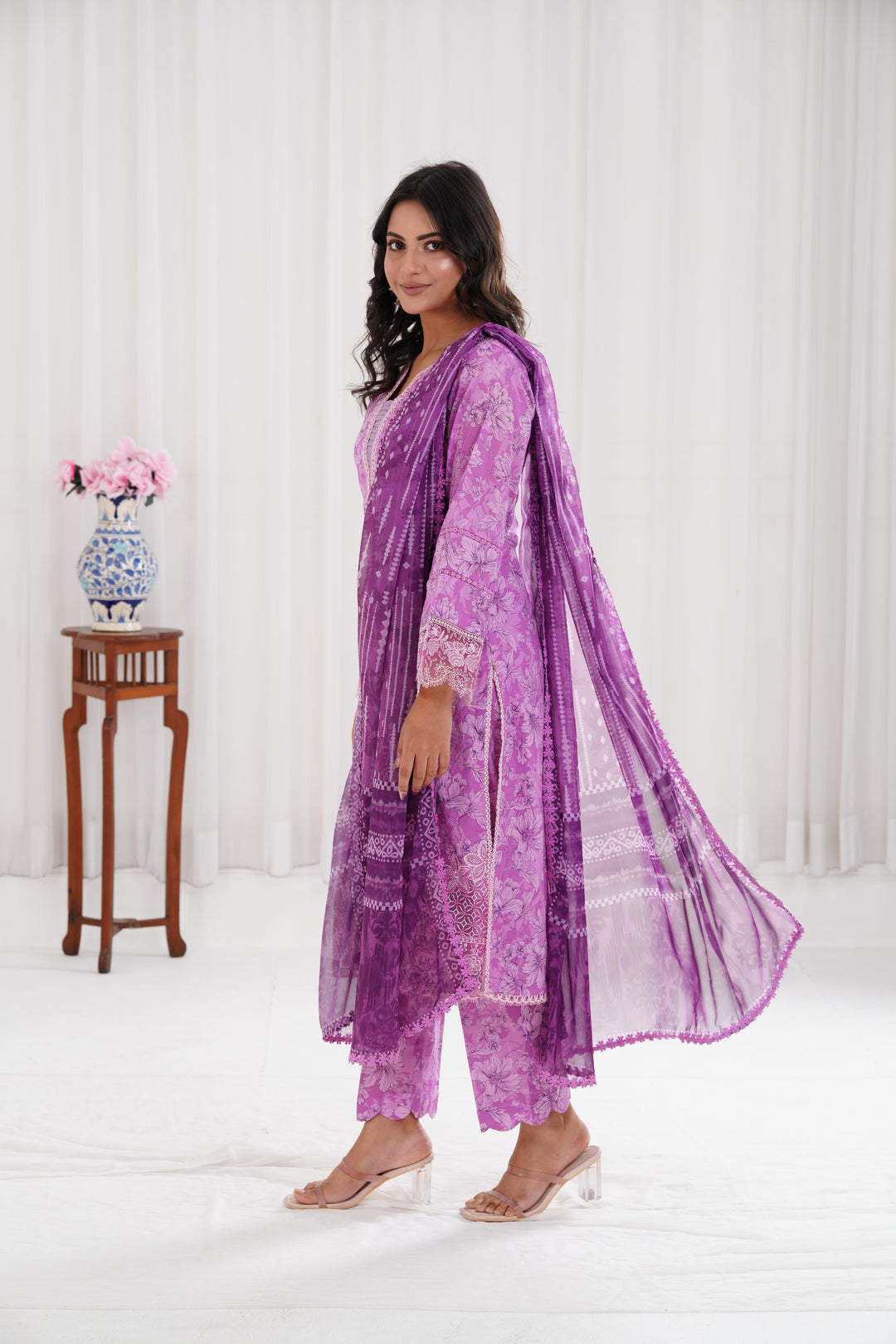 Lavender Rush - Farasha Printed Essentials Stitched