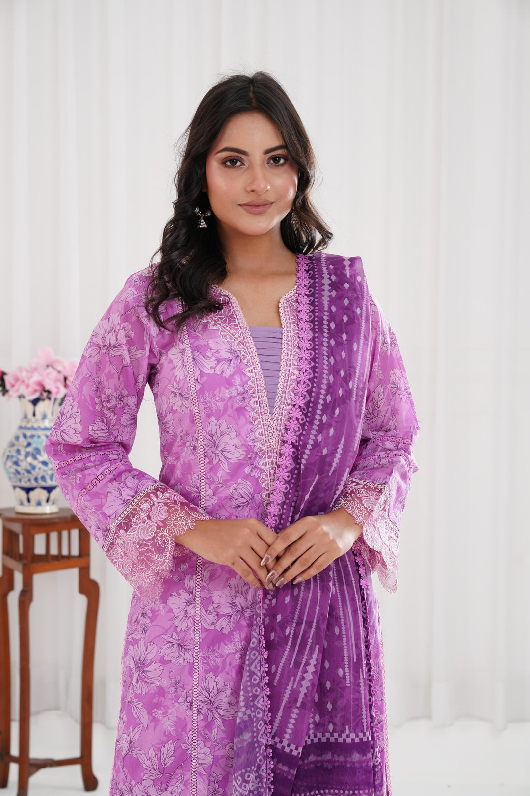 Lavender Rush - Farasha Printed Essentials Stitched