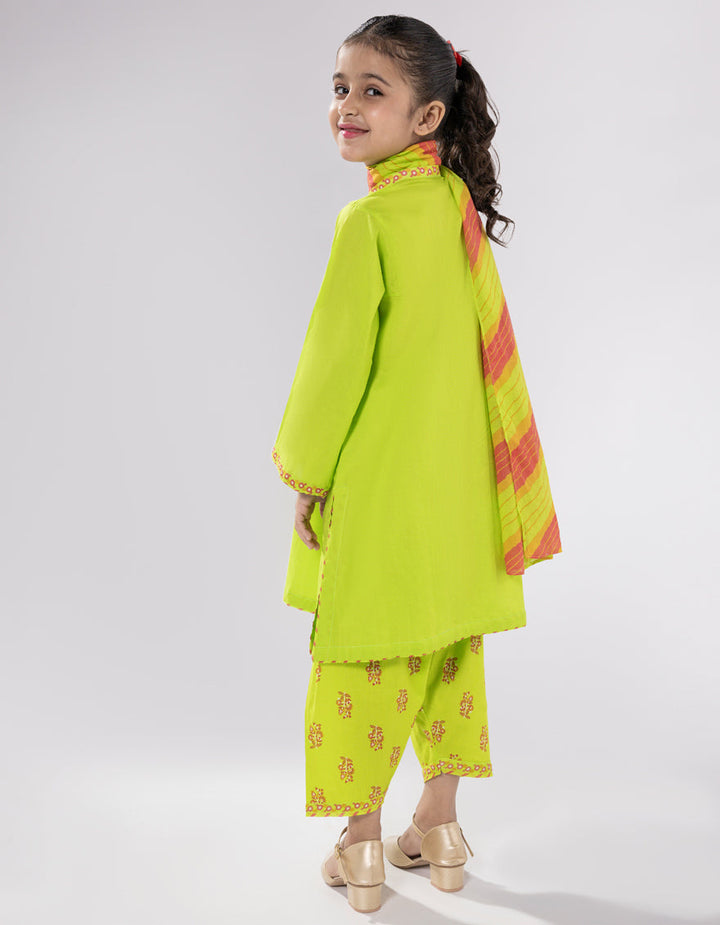 Lawn Green Stitched Suit - J. Junaid Jamshed