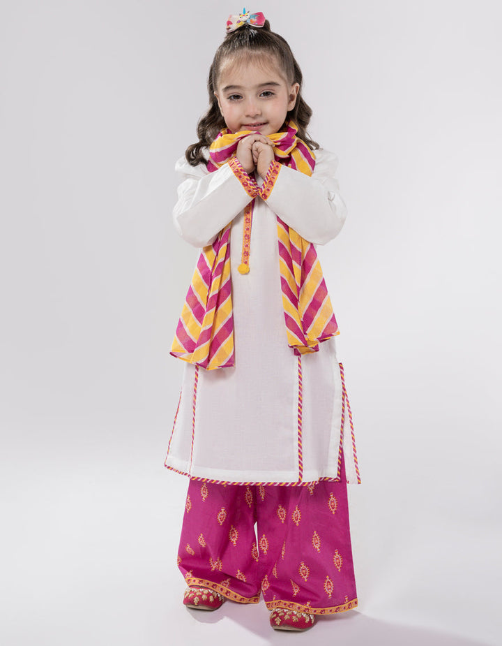Lawn White Stitched Suit - J. Junaid Jamshed