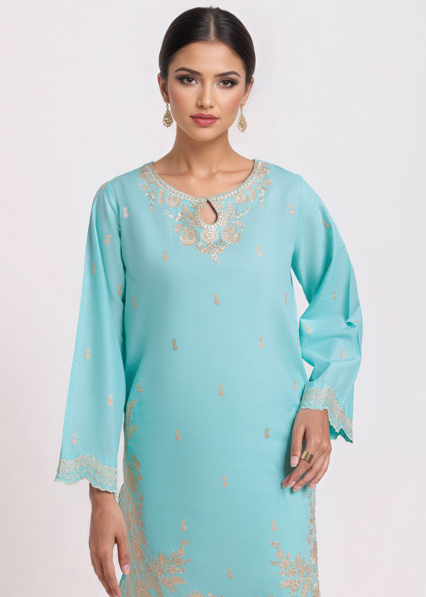 Cambric Blue Stitched Suit - Bonanza