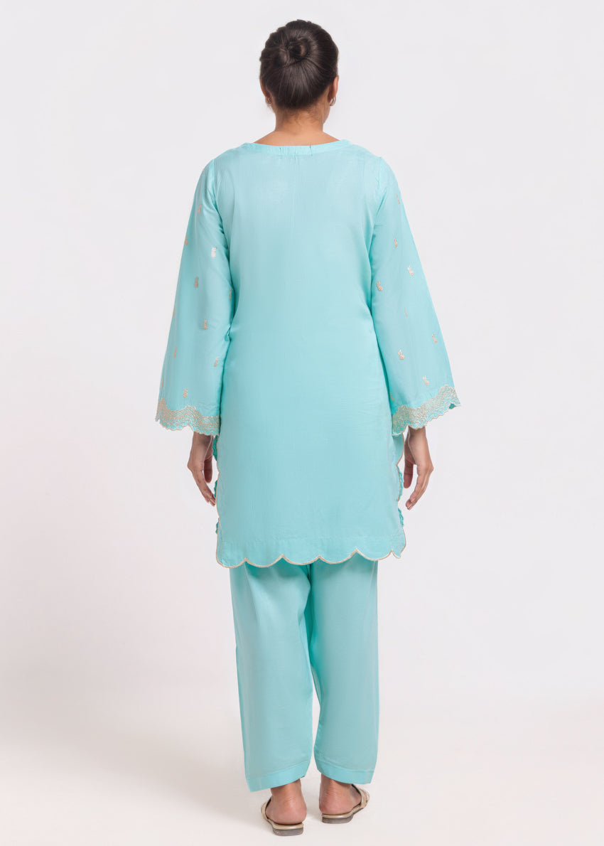 Cambric Blue Stitched Suit - Bonanza