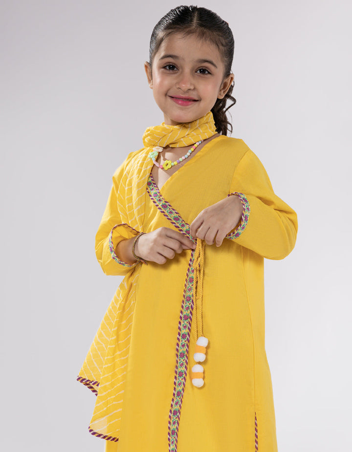 Lawn Yellow Stitched Suit - J. Junaid Jamshed