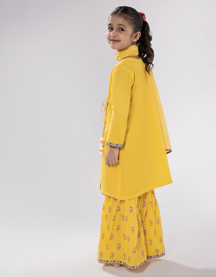 Lawn Yellow Stitched Suit - J. Junaid Jamshed