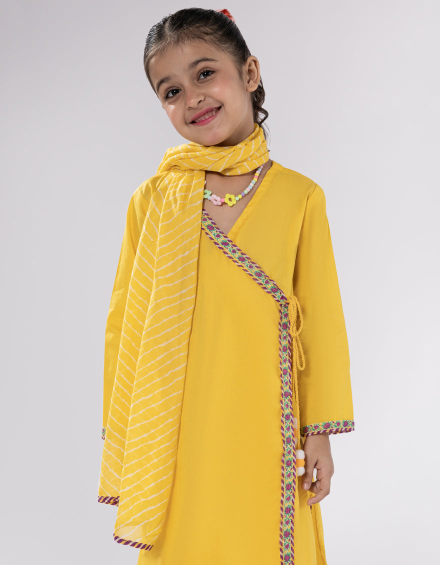 Lawn Yellow Stitched Suit - J. Junaid Jamshed