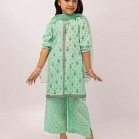 Lawn Green Stitched Suit - J. Junaid Jamshed