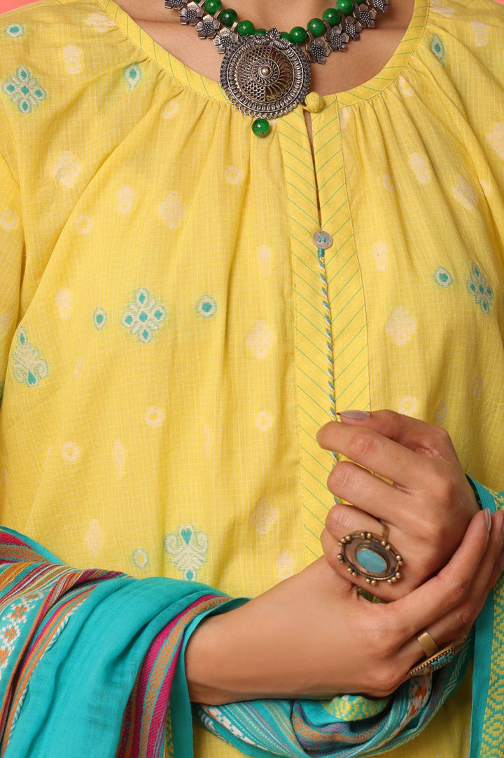 Lawn Yellow 3 Piece Suit - Almirah