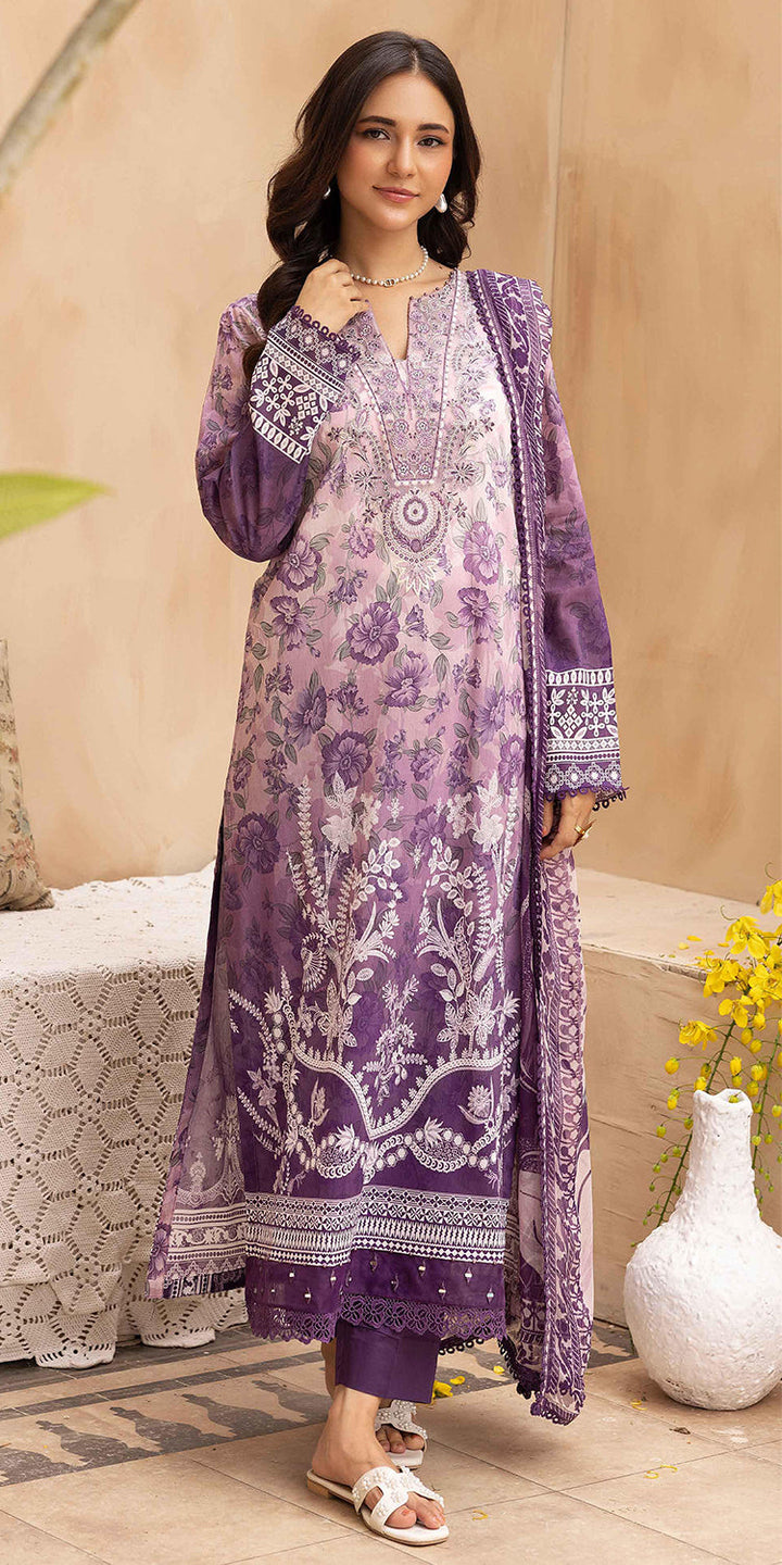 Lawn Purple Stitched Suit - Kesariya Vol III by Nureh