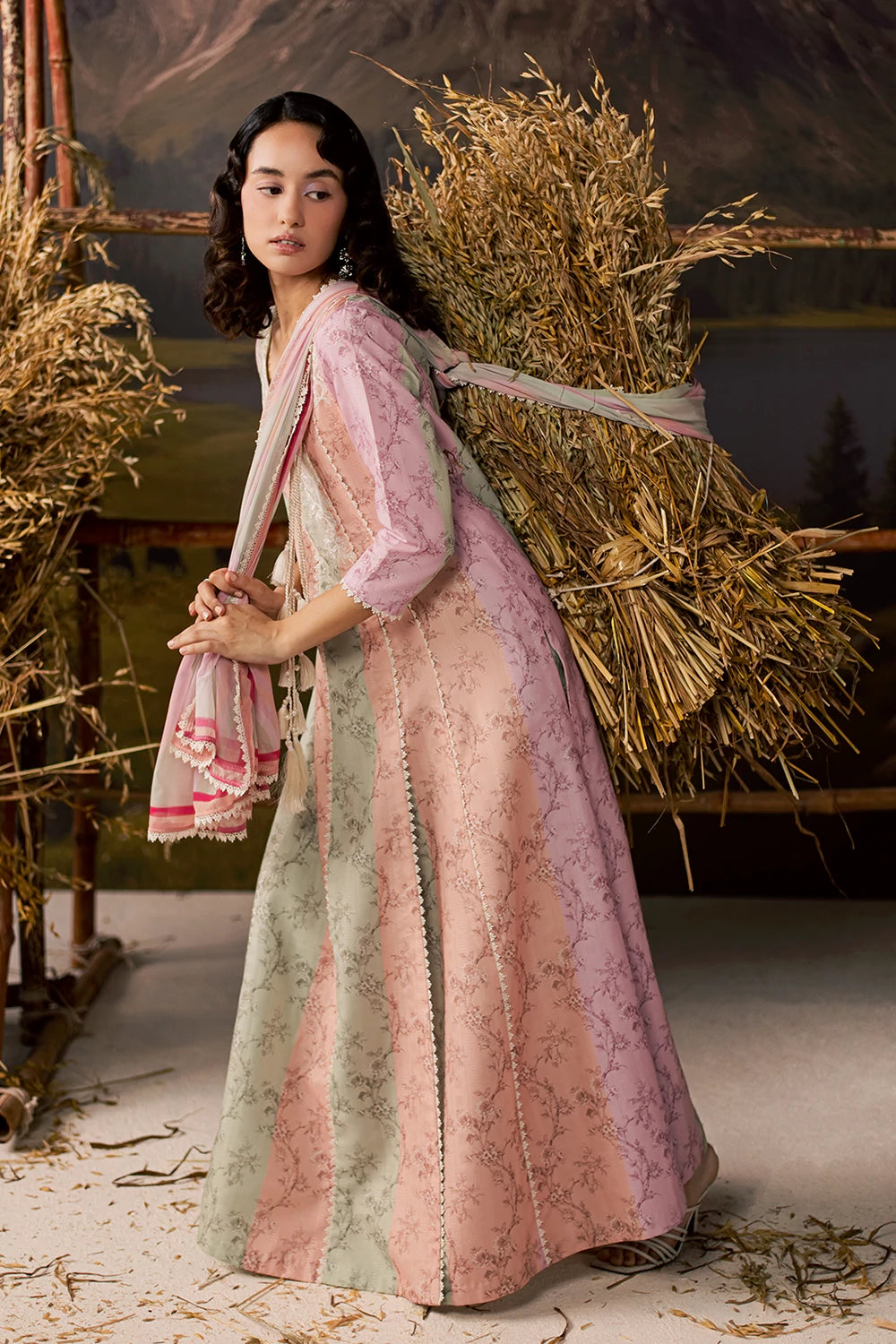 Dobby Lawn Multi Stitched Suit - Vanya