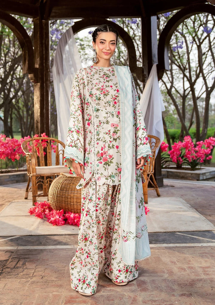 Lawn Off white Stitched Suit - Elaf