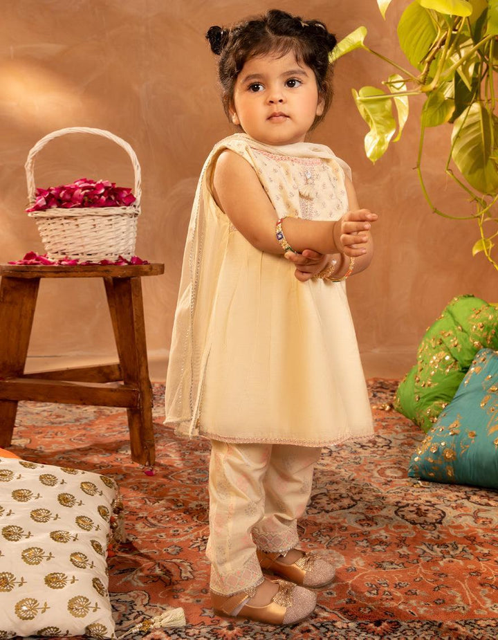 Cotton Silk White Stitched Suit - J. Junaid Jamshed
