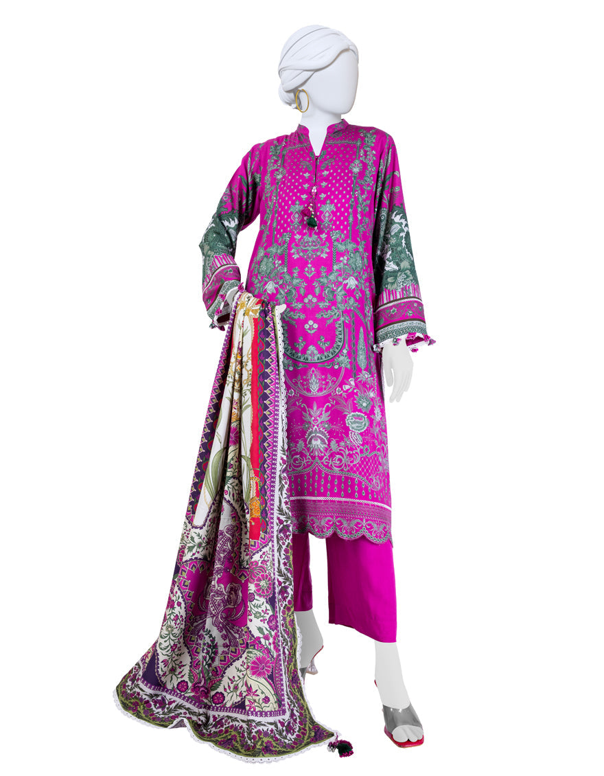 Linen Multi Unstitched Suit - J. Junaid Jamshed