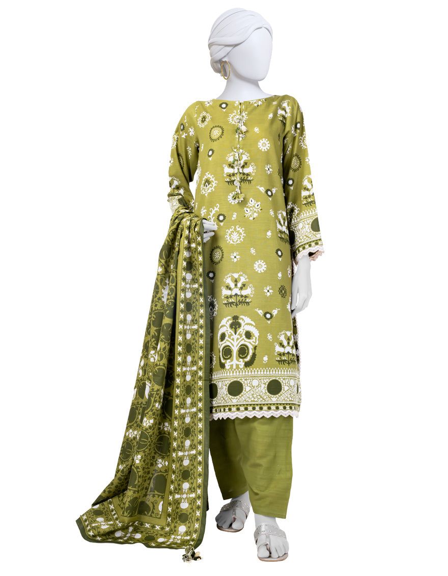 Slub Multi Unstitched Suit - J. Junaid Jamshed