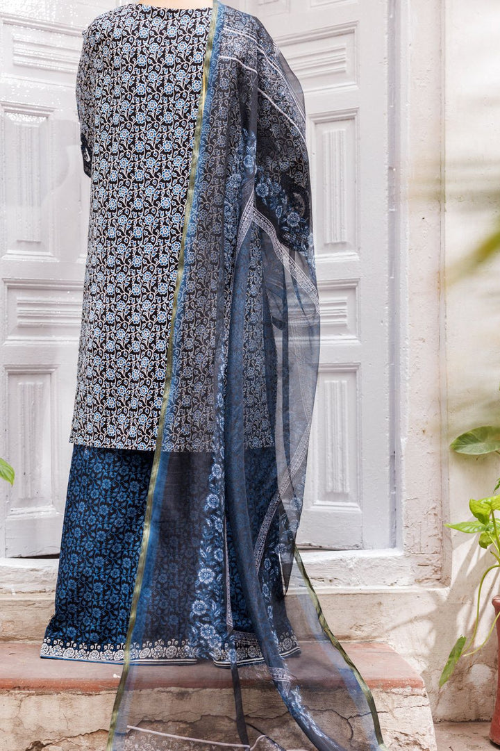 Stripe Dobby Black Stitched Suit - Almirah