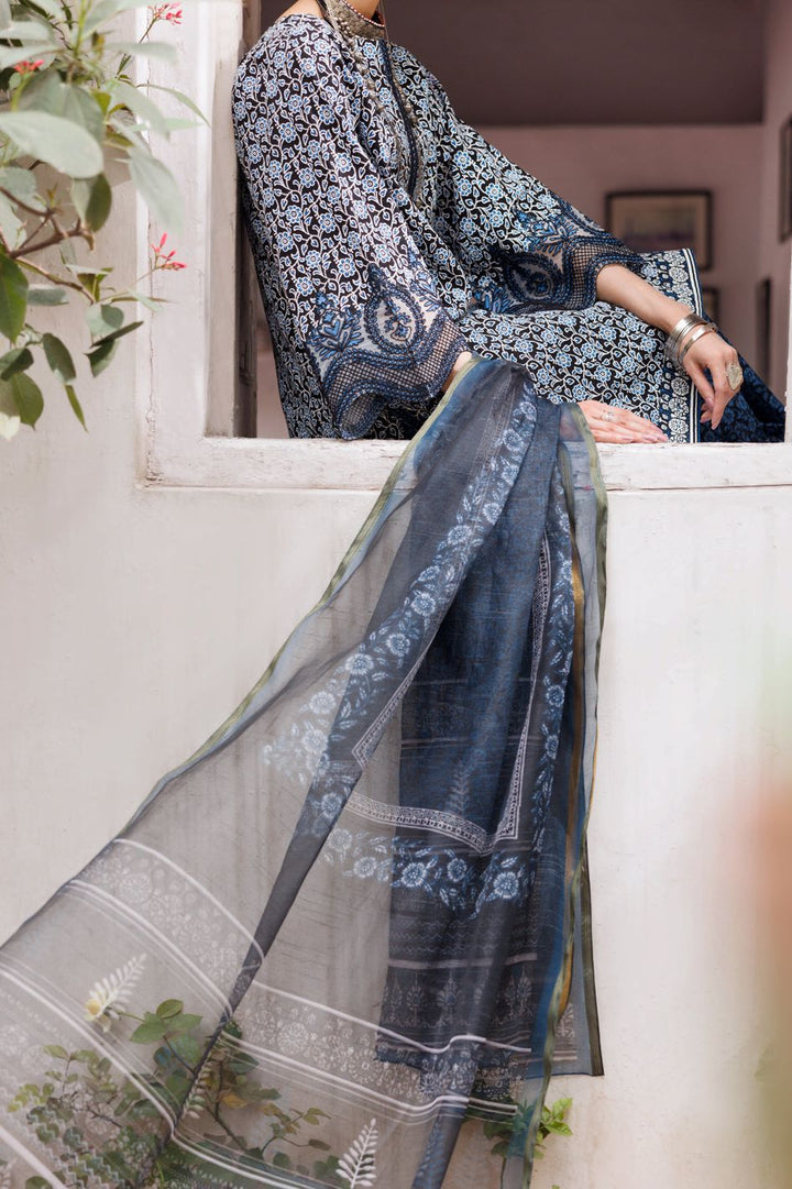 Stripe Dobby Black Stitched Suit - Almirah